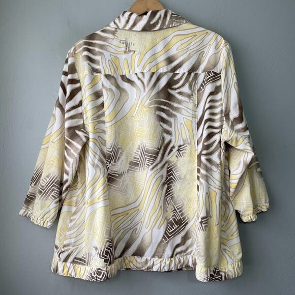 Chicos Zenergy Womens 3 Size XL 3/4 Sleeve Jacket Active Goblincore Mobwife - Picture 5 of 10